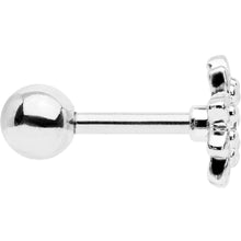 将图片加载到图库查看器,16G 1/4 Clear Gem Starry Flower Cartilage Tragus Earring