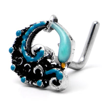 将图片加载到图库查看器,20G 1/4 Leaping Blue Dolphin L Shape Nose Ring