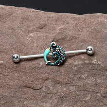 Load image into Gallery viewer, 14G Leaping Blue Dolphin Industrial Barbell 38mm