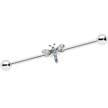 将图片加载到图库查看器,14G Aurora Gem Dragonfly Flying Industrial Barbell 38mm