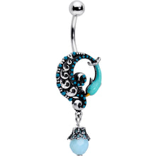 Load image into Gallery viewer, Leaping Blue Dolphin Bauble Dangle Belly Ring