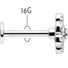Load image into Gallery viewer, 16G 5/16 Clear Gem Baroque Fabulous Flower Labret Monroe Tragus
