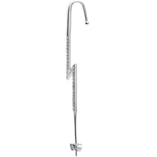 Load image into Gallery viewer, Clear CZ Gem Lightning Bolt Ear Cuff Bar Earring