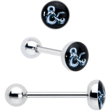 Load image into Gallery viewer, Licensed Dungeons & Dragons Dice Red Clear Barbell Tongue Ring Set of 4