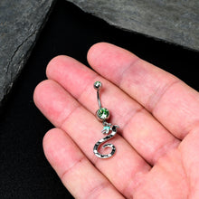 将图片加载到图库查看器,Green Gem Officially Licensed Beetlejuice SandWorm Dangle Belly Ring