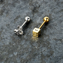 Load image into Gallery viewer, Officially Licensed Dungeons & Dragons Dice Barbell Tongue Ring Set of 2