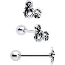 Load image into Gallery viewer, Officially Licensed Dungeons & Dragons Dice Barbell Tongue Ring Set of 2