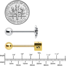 Load image into Gallery viewer, Officially Licensed Dungeons & Dragons Dice Barbell Tongue Ring Set of 2
