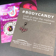 Load image into Gallery viewer, Pink Gem Flower Garland Belly Ring