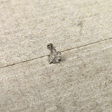 Load image into Gallery viewer, 16G 1/4 Clear CZ Gem Leafy Branch Threadless Labret Tragus