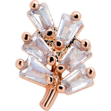 Load image into Gallery viewer, 16G 5/16 Clear CZ Gem Leafy Rosy Branch Threadless Labret Tragus