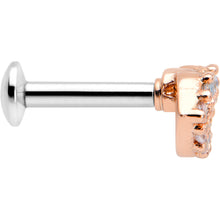 将图片加载到图库查看器,16G 1/4 Clear CZ Gem Kissy Lips Rosy Threadless Labret Tragus