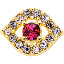 Load image into Gallery viewer, 16G 5/16 Clear Pink Gem Gold Tone Open Eye Labret Monroe Tragus