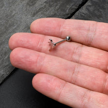 Load image into Gallery viewer, 316L Surgical Steel Tropically Trendy Palm Tree Barbell Tongue Ring