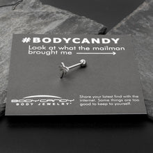 Load image into Gallery viewer, 316L Surgical Steel Tropically Trendy Palm Tree Barbell Tongue Ring