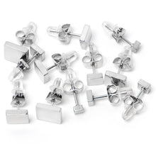 Load image into Gallery viewer, 3mm-8mm Square Stud 316L Stainless Steel Earrings 6 Pack