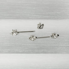 将图片加载到图库查看器,14G 9/16 Clear Gem Bee Beautiful Insect Barbell Nipple Ring Set