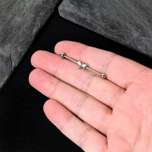 Load image into Gallery viewer, 14G White Faux Opal Simple Style Dragonfly Industrial Barbell 38mm