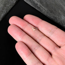 Load image into Gallery viewer, 20G 7mm Clear Gem Baroque Rosy Butterfly L Shape Nose Ring
