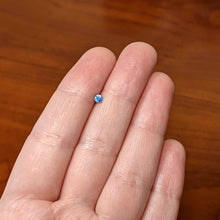 Load image into Gallery viewer, 16G 5/16 Blue CZ ASTM F-136 Implant Grade Titanium Threadless Heart End Labret
