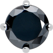 Load image into Gallery viewer, 16G 5/16 Black CZ ASTM F-136 Implant Grade Titanium Threadless Heart End Labret