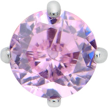 Load image into Gallery viewer, 16G 5/16 Pink CZ ASTM F-136 Implant Grade Titanium Threadless Heart End Labret