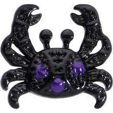 Load image into Gallery viewer, 20G 1/4 Purple Gem Black Chic Crab Nose Bone