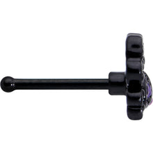 Load image into Gallery viewer, 20G 1/4 Purple Gem Black Chic Crab Nose Bone
