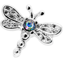 Load image into Gallery viewer, 16G 1/4 Aurora Gem Ornate Dragonfly Cartilage Tragus Earring