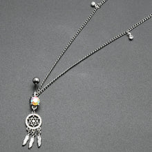 Load image into Gallery viewer, Clear Aurora Gem Southwest Dreamcatcher Dangle Belly Ring Belly Chain