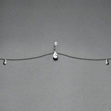 Load image into Gallery viewer, Clear Gem Double Drop Double Mount Belly Ring Belly Chain