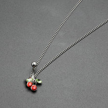 将图片加载到图库查看器,Red Green Gem Cheery Cherries Fruit Belly Ring Belly Chain
