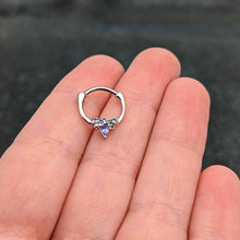 Load image into Gallery viewer, 16G 5/16 Purple Gem Bee Glamour Cartilage Clicker