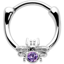 Load image into Gallery viewer, 16G 5/16 Purple Gem Ultra Fly Cartilage Clicker
