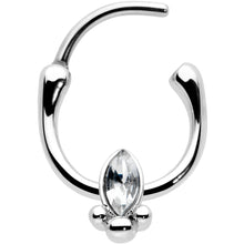 Load image into Gallery viewer, 16G 5/16 Clear Gem Deco Oval Cartilage Clicker