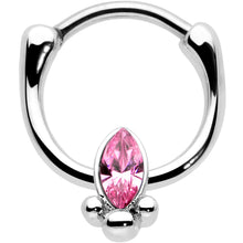 将图片加载到图库查看器,16G 5/16 Pink Gem Deco Oval Cartilage Clicker