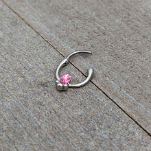 将图片加载到图库查看器,16G 5/16 Pink Gem Deco Oval Cartilage Clicker