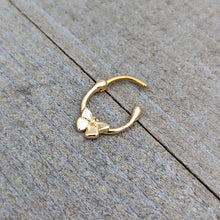 Load image into Gallery viewer, 16G 5/16 Gold Tone Simple Textured Butterfly Cartilage Clicker