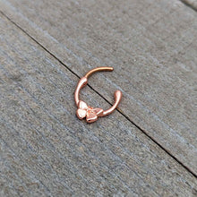 将图片加载到图库查看器,16G 5/16 Rose Gold Tone Simple Textured Butterfly Cartilage Clicker