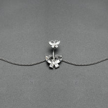 Load image into Gallery viewer, Clear Gem Butterfly Beauties Double Mount Belly Ring Belly Chain