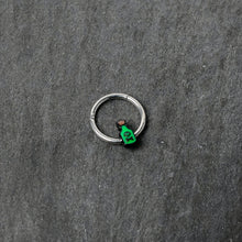 将图片加载到图库查看器,16G 3/8 Poison Green Bottle Glow in the Dark Hinged Segment Ring