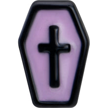 Load image into Gallery viewer, 16G 1/4 Creepy Coffin Lt Purple Glow in Dark Cartilage Earring