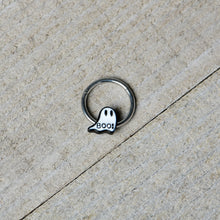 Load image into Gallery viewer, 16G 3/8 White Ghost Glow in the Dark Halloween Hinged Segment Ring