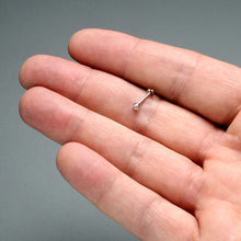 Load image into Gallery viewer, 16G 5/16 Aurora CZ Gem ASTM F-136 Implant Grade Titanium Heart End Labret Tragus