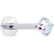 Load image into Gallery viewer, 16G 5/16 Aurora CZ Gem ASTM F-136 Implant Grade Titanium Hex End Labret Tragus