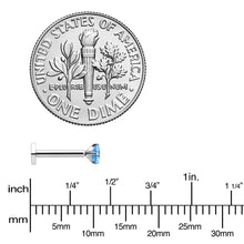 Load image into Gallery viewer, 16G 5/16 Blue CZ Gem ASTM F-136 Implant Grade Titanium Hex End Labret Tragus