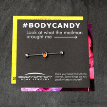 Load image into Gallery viewer, 14G Autumn Acorn Brown Orange Industrial Barbell 38mm