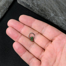将图片加载到图库查看器,16G 3/8 Frankenstein Head Green Glow in Dark Hinged Segment Ring