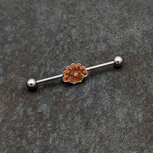 Load image into Gallery viewer, 14G Cute Colorful Turkey Thanksgiving Industrial Barbell 38mm