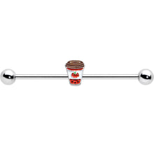 Load image into Gallery viewer, 14G Sweet Pumpkin Latte Thanksgiving Industrial Barbell 38mm